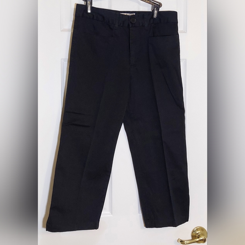 HAVANA JACK'S CAFE | Size 10 Black Cotton Stretch Cropped Pants. Vintage Y2K.